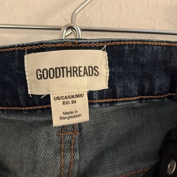 Goodthreads Button Fly Wide Leg Jeans, Size 24/0, Dark Blue Denim - Picture 6 of 8